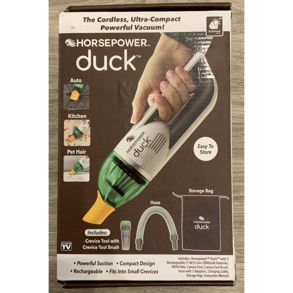 Horsepower Duck Cordless Ultra-Compact Portable Vacuum - R1-4824 - NEW